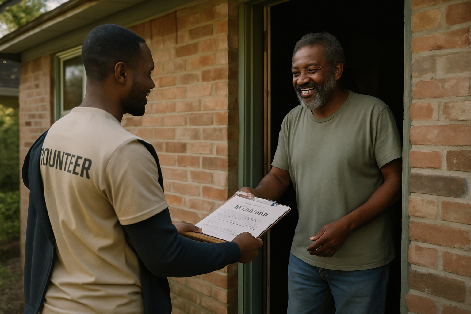 Vehicle donation moment in Little Rock